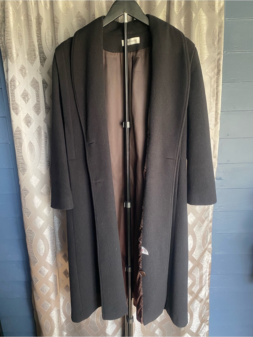 Vintage Forecaster Boston Women’s 100% Wool Black 3/4 Coat L XL Old Money